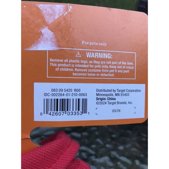 Hyde and Eek Boutique - Dog and Cat Costume X-Small! Target Delivery Team Member - Picture 6 of 6